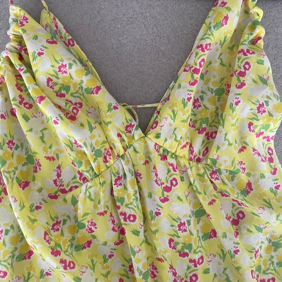 Intimately Free People Lemon Pink Floral Print Camisole Top Size Medium - Picture 5 of 9